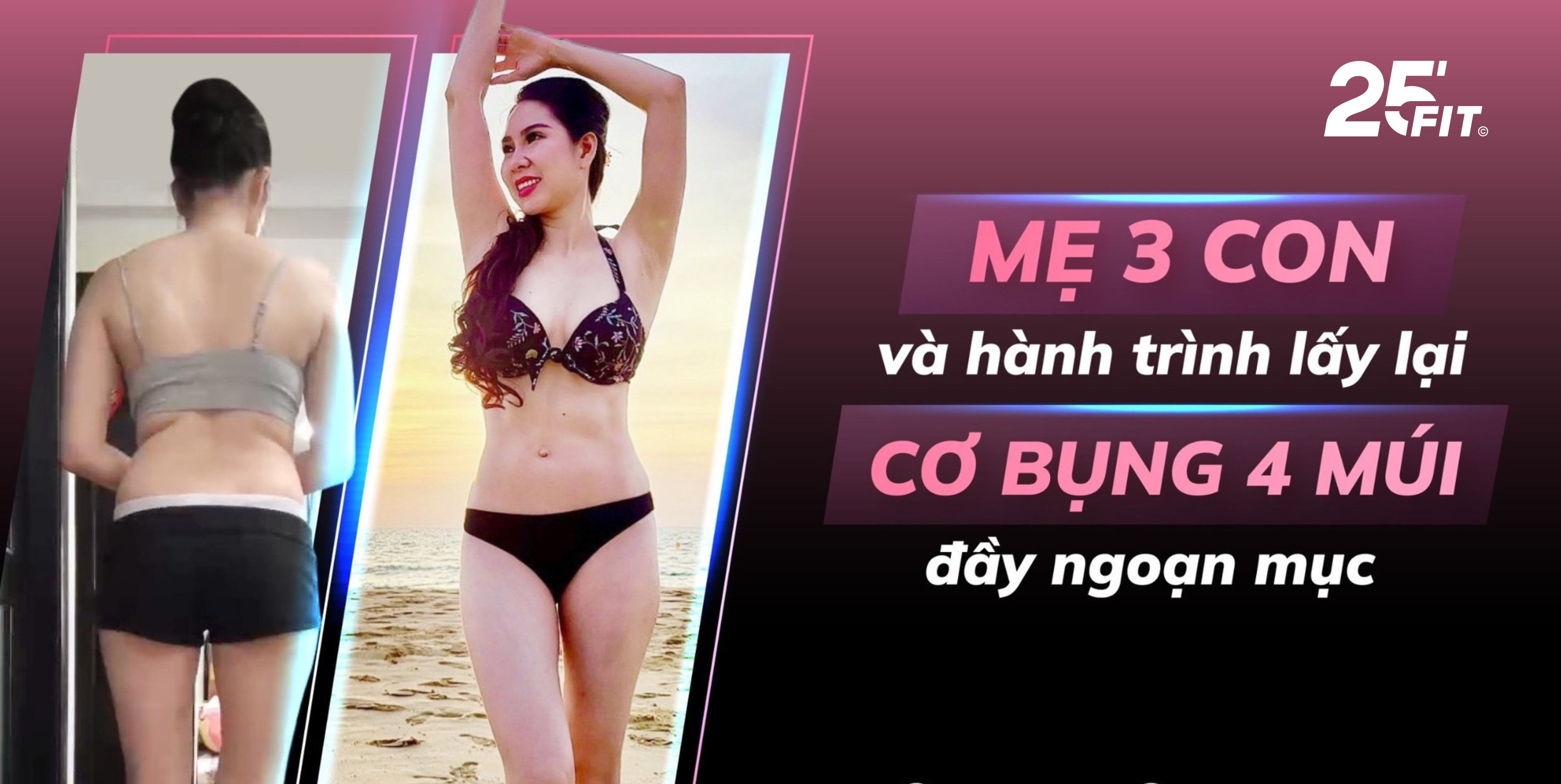 Mẹ 3 con và màn khoe cơ bụng 4 múi nhờ tập luyện EMS Training