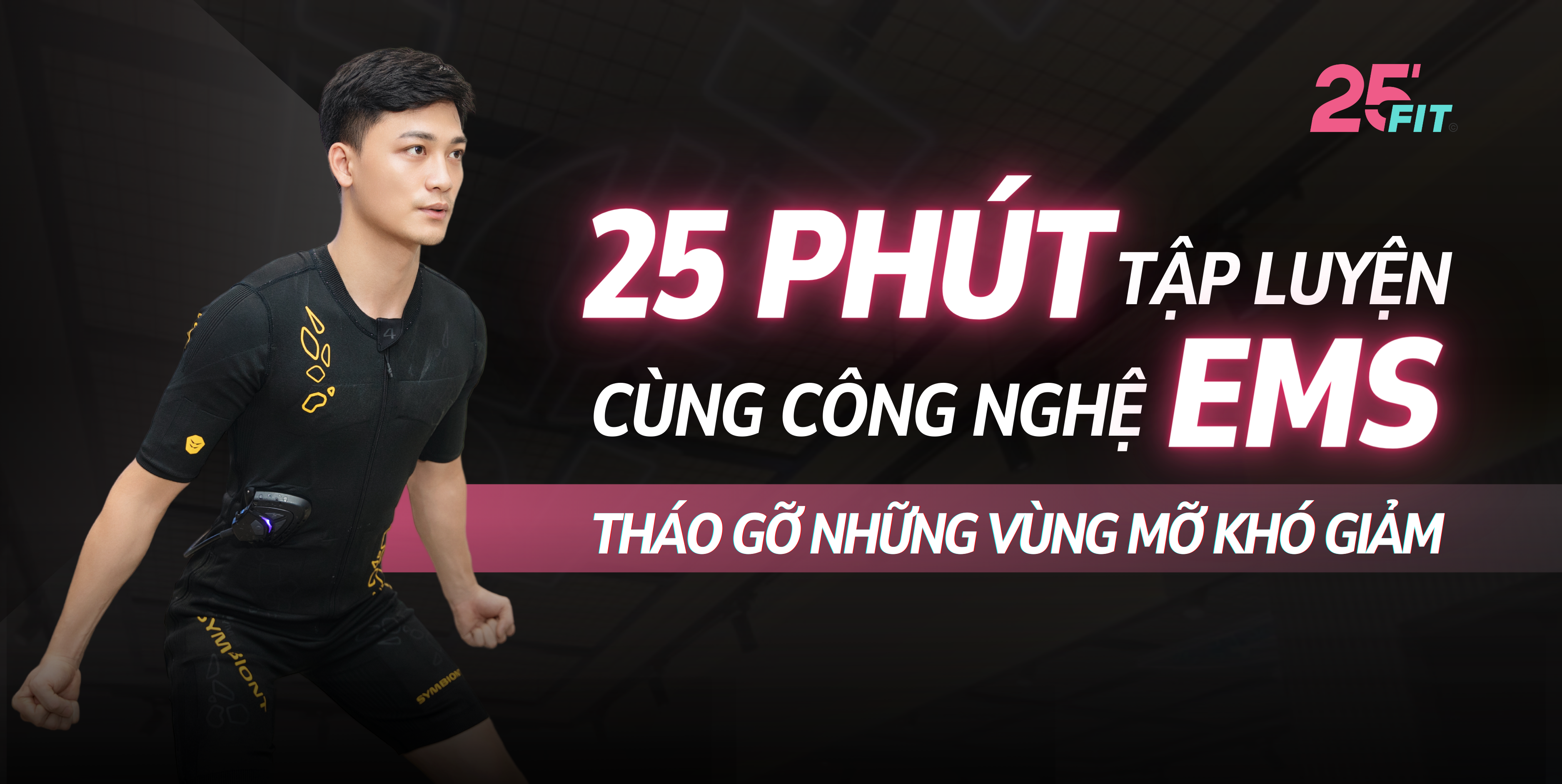 25 phút tập EMS Training, tháo gỡ những vùng mỡ khó giảm