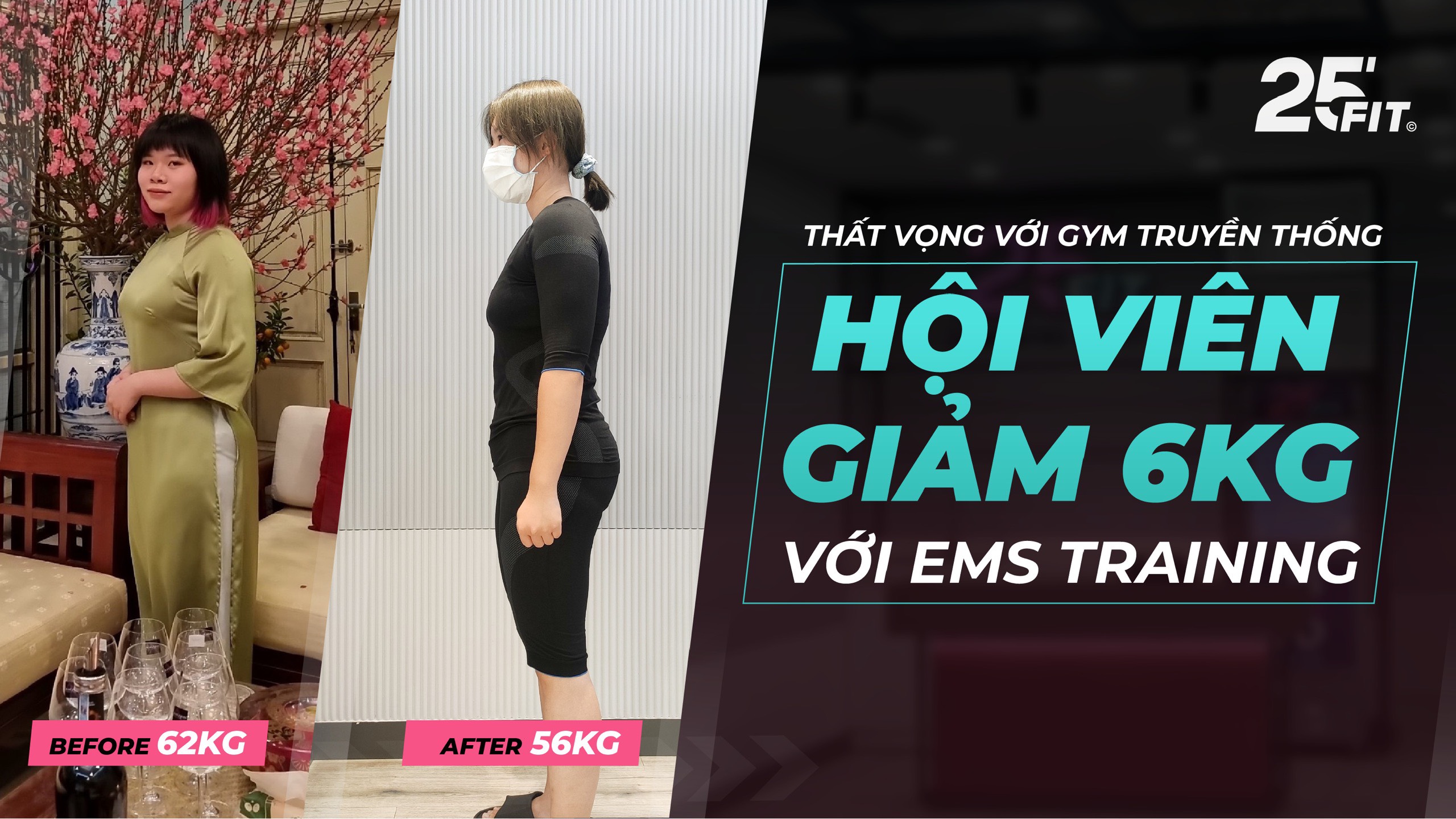 CÔ GÁI GIẢM HƠN 6KG TỪ 62KG XUỐNG CÒN 56KG